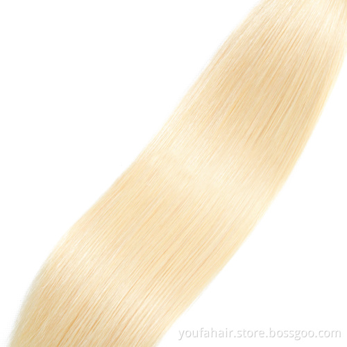 613 Blonde Cuticle Aligned Bundles Wholesale 10A Russian Human Virgin Hair Double Drawn Raw Unprocessed 613 Hair Bundles Vendors